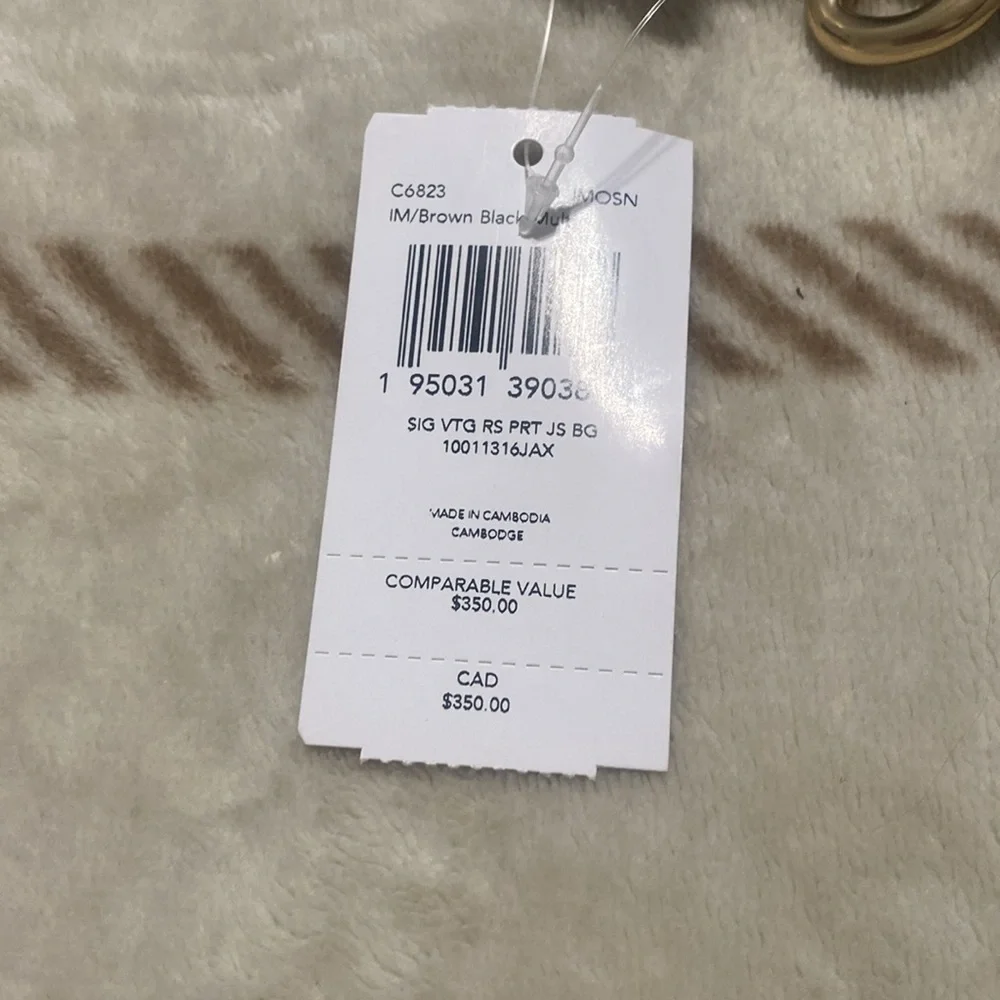 NWT Coach Signature Vintage Brown Black - Picture 7 of 7